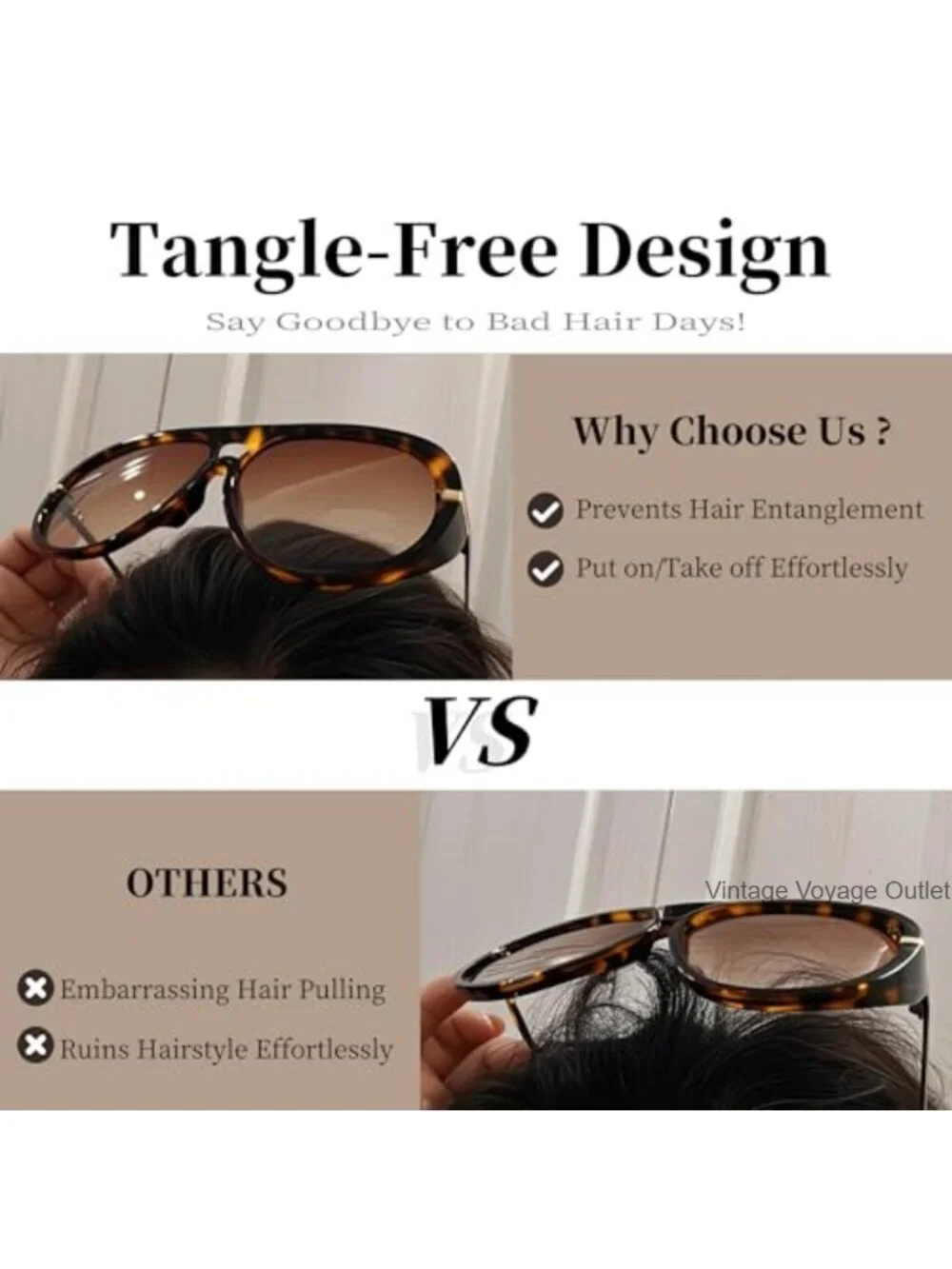 Oversized Retro Aviator Sunglasses for Women Metal Frame UV400 Protection